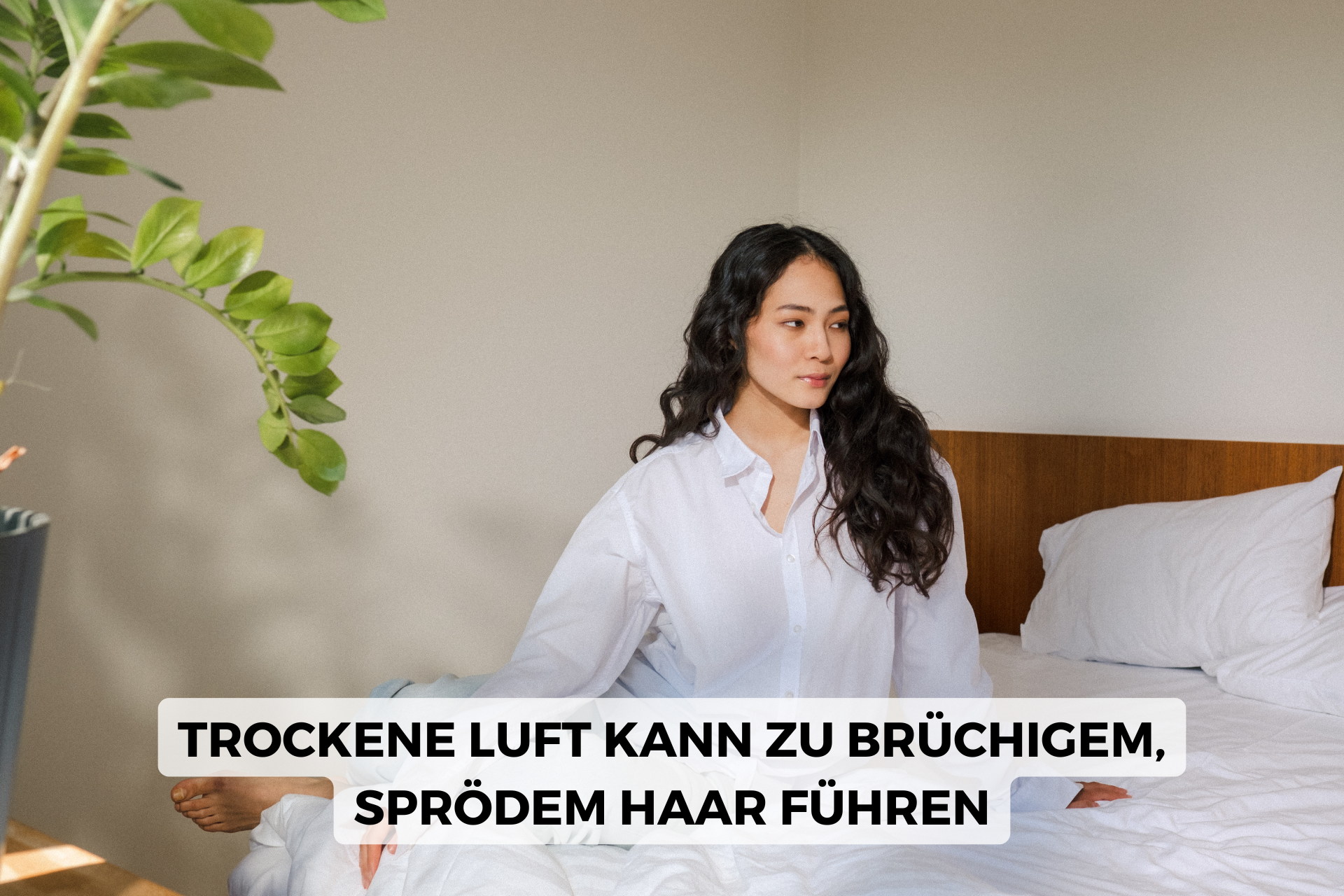 Mit langen Haaren schlafen